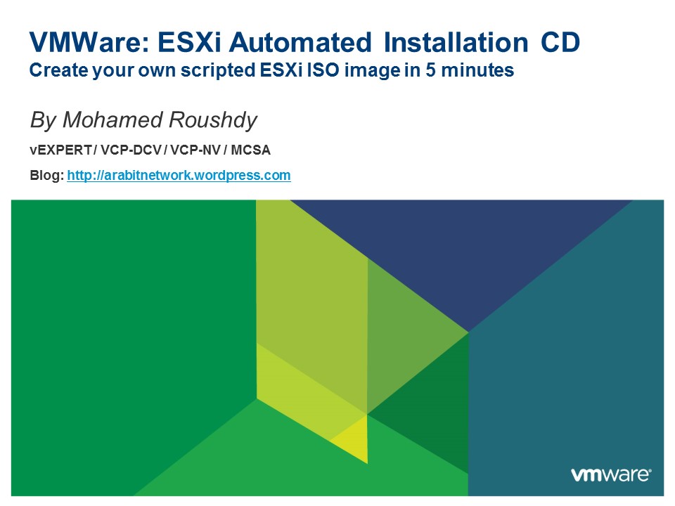 VMWare - scripted installation